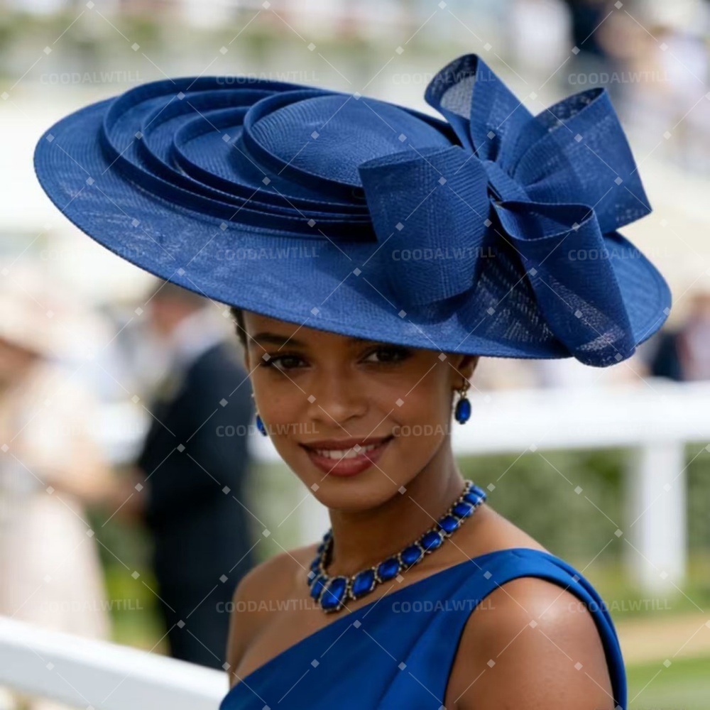 Women'S Fashion Kentucky Derby - Big Fascinator Hat Royal Ascot Bow