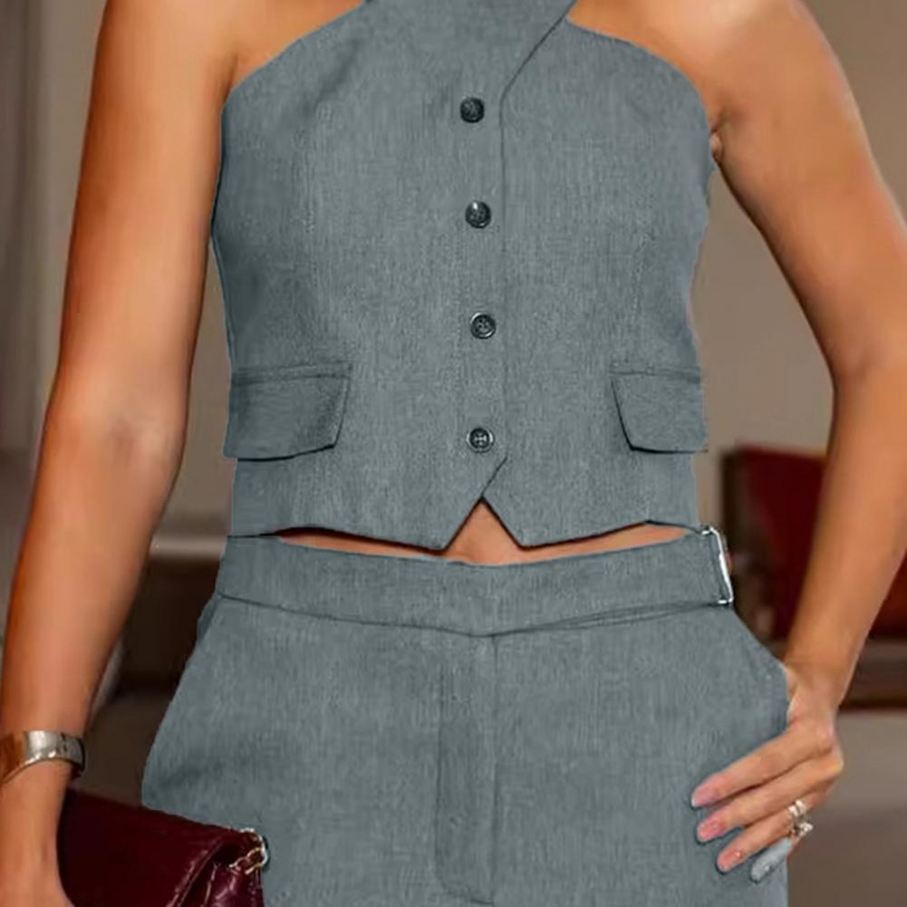 Women'S Fashion Vest Tops - 2 Pcs/Set Women Vest Skirt Set