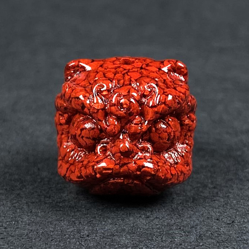 Women'S Fashion Jewellery - 10pc Natural Cinnabar Crystal Lion Dance