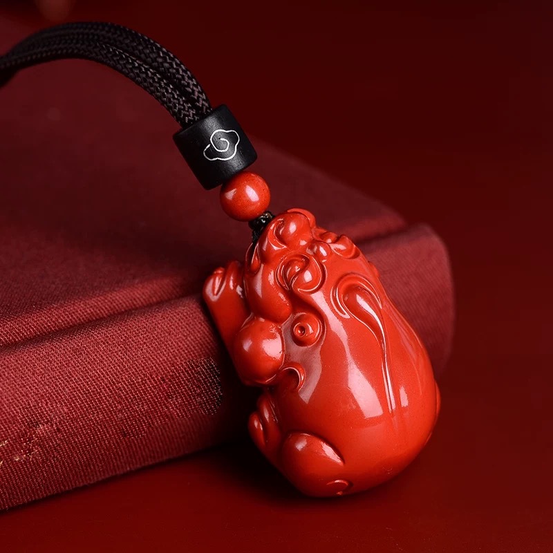 Women'S Fashion Jewellery - Fashion Red Cinnabar Jade Large Size