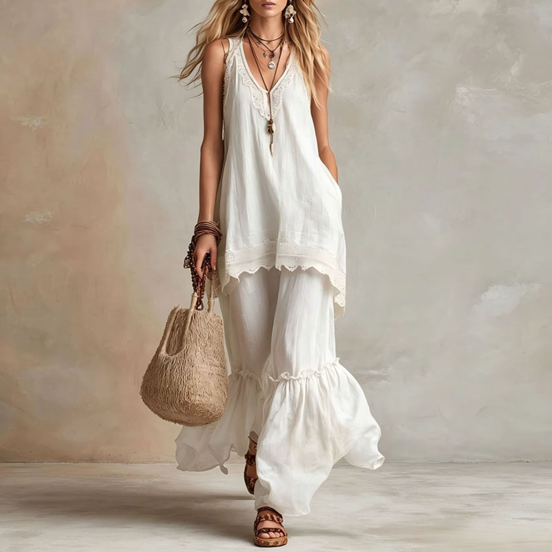 Women Lace Trim 2 Piece Matchi - Lace Trim Cami review and price
