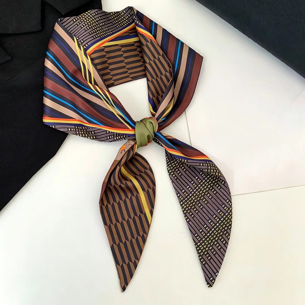 Luxury Print Long Hair Ribbon  - Women Fashion Necktie review and price
