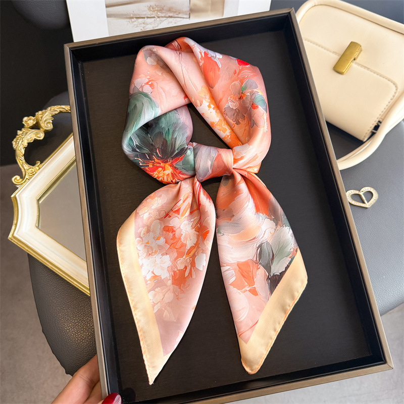 2026 New Floral Print Silk Squ - Women Fashion Necktie review and price