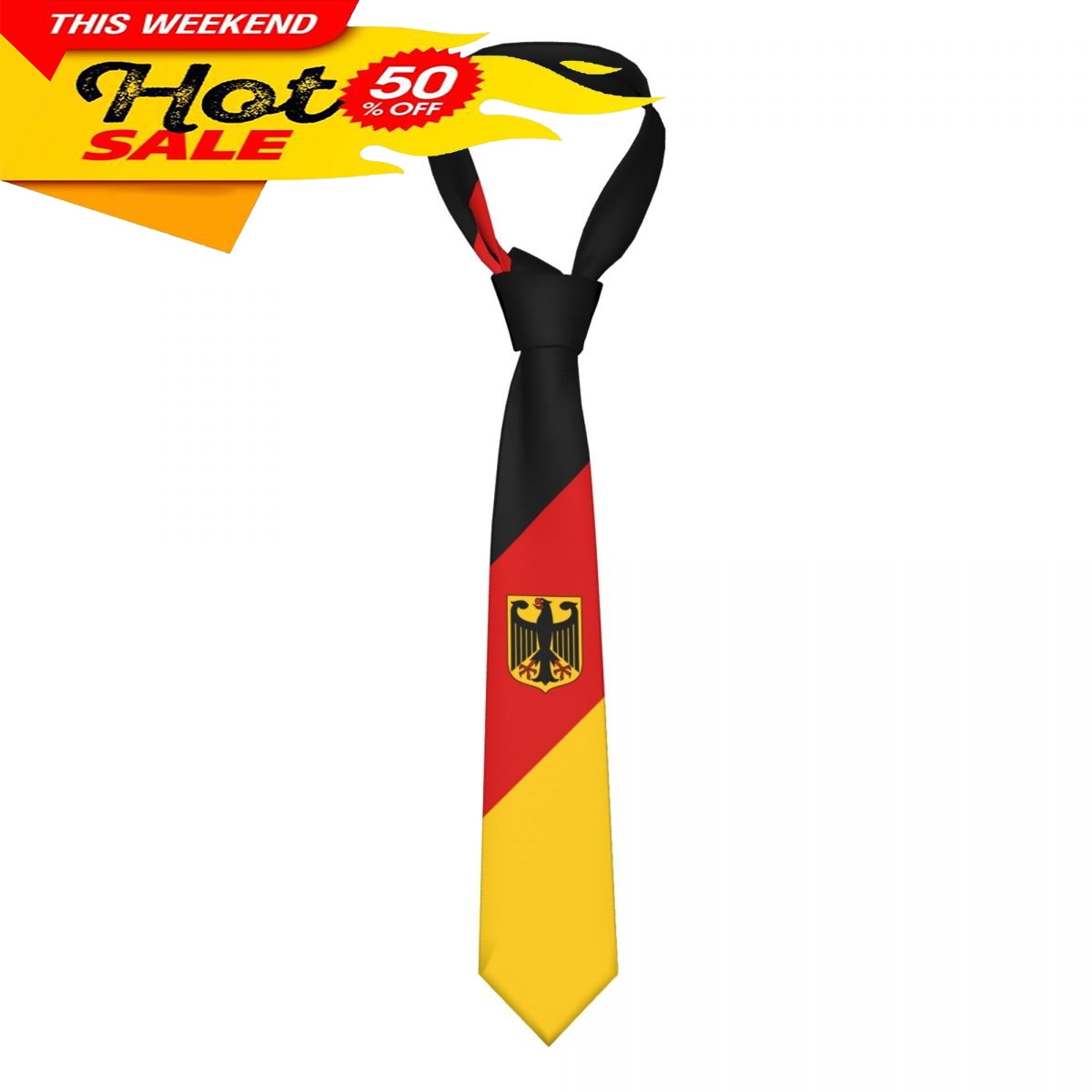 Germany Flag Tie Emblem Neckti - Women Fashion Necktie review and price