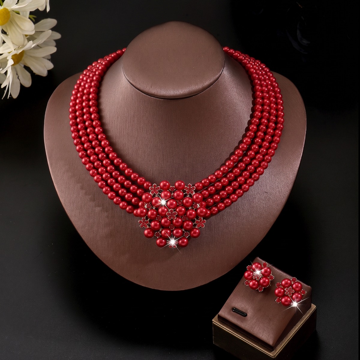 Women Multi‑Strand Pearl Flowe - Women Fashion Photoshoot review and price