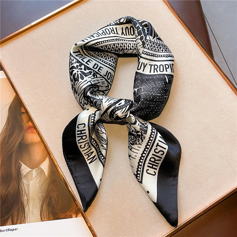 Letter Printing Silk Satin Han - Women Fashion Necktie review and price