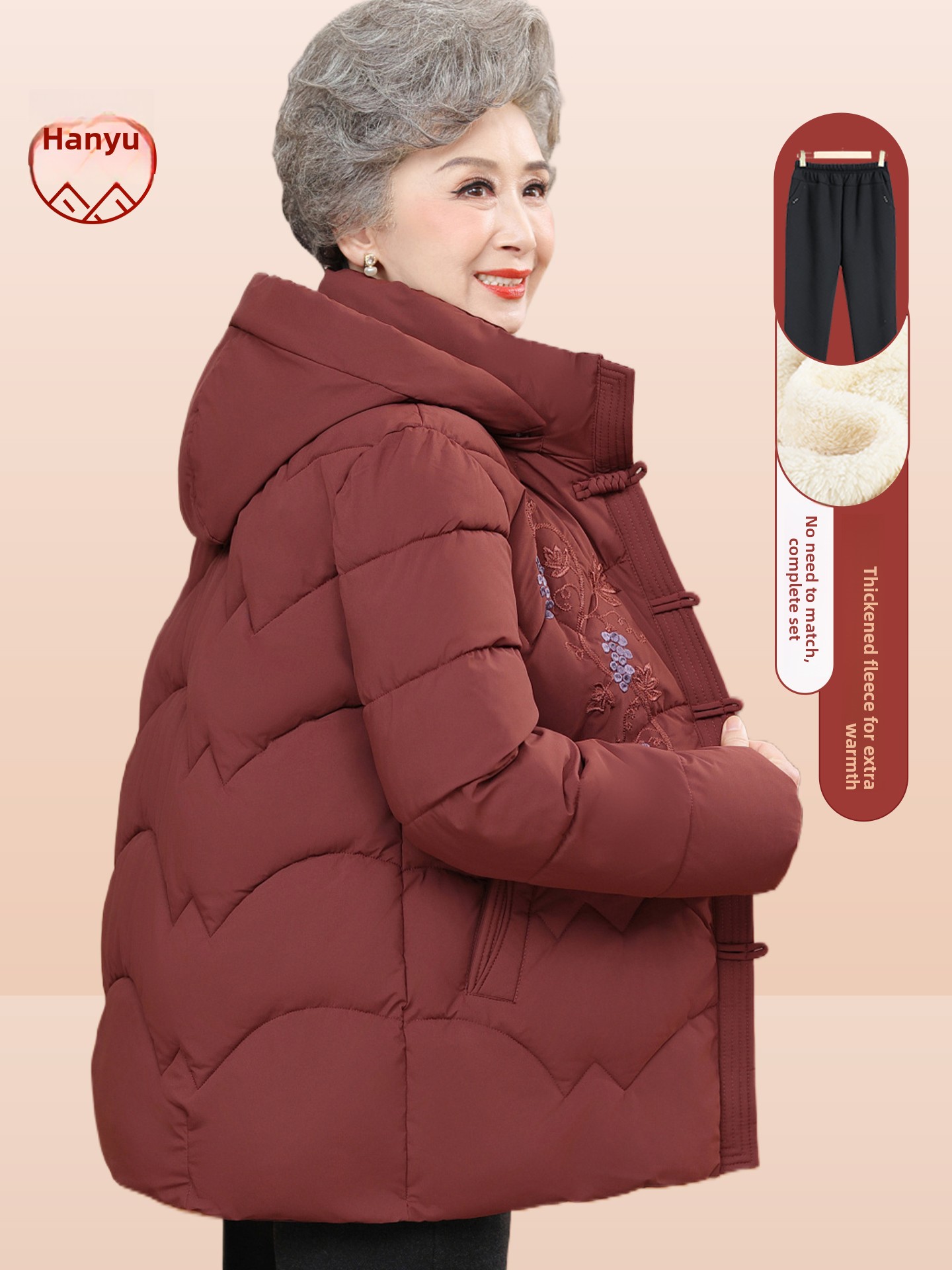 Thickened Embroidered Fleece L - Women Fashion Over The Years review and price