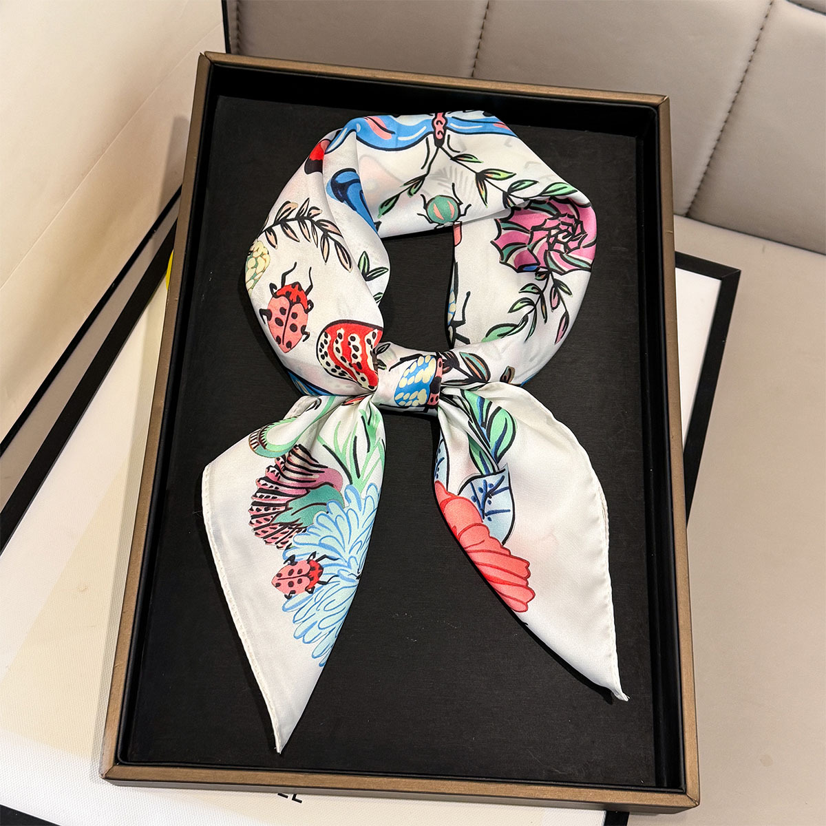 2026 New Butterfly Print Silk  - Women Fashion Necktie review and price