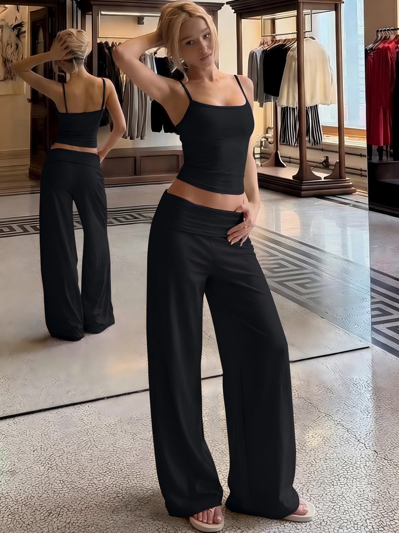 Hugcitar Fashion 2 Piece Sets  - Lace Trim Cami review and price