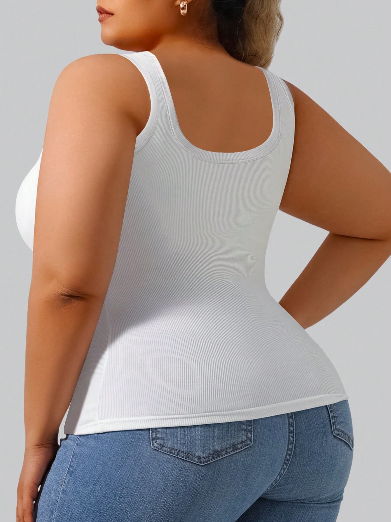 Plus Size Women's Solid Ribbed - Lace Trim Cami review and price