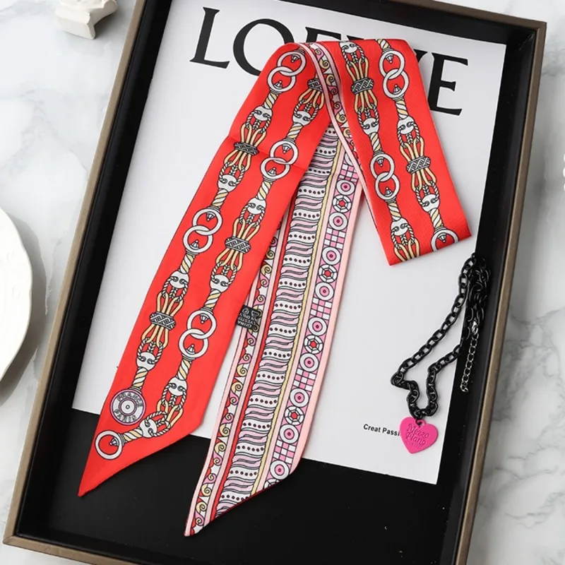 Fashion Skinny Silk Scarf for  - Women Fashion Necktie review and price