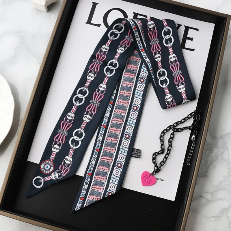 Fashion Skinny Silk Scarf for  - Women Fashion Necktie review and price