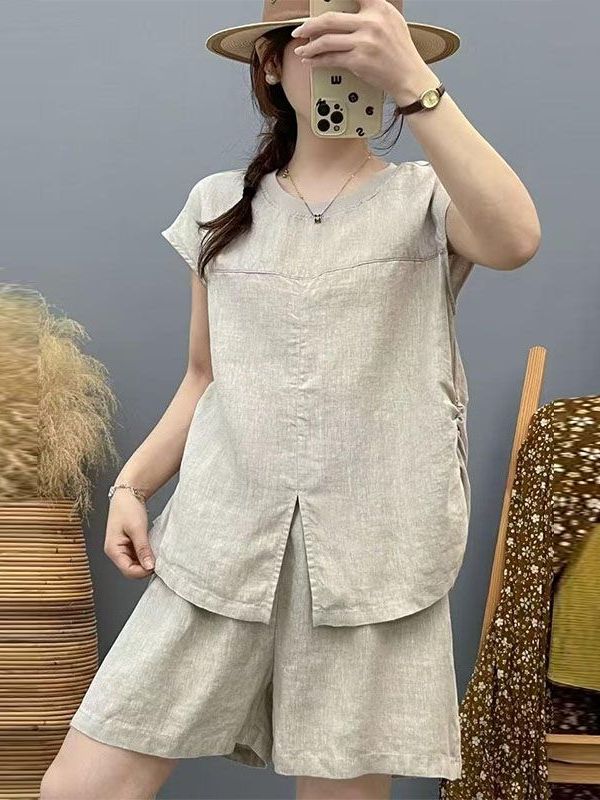 High-End Cotton Linen Set Wome - Women Fashion Over The Years review and price
