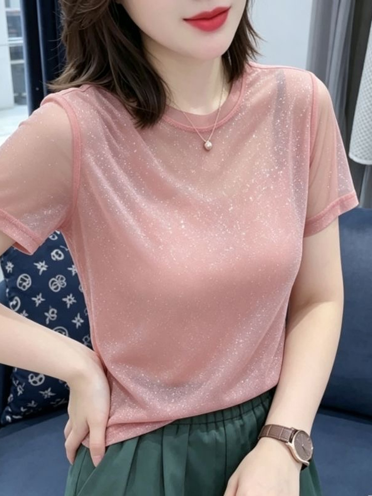 Shiny Lace Elastic Net Sleevel - Women Fashion Over The Years review and price